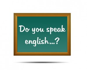 pizarra con leyenda "do you speak english"