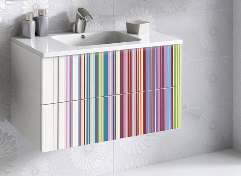 muebles de cuarto de baño coloridos